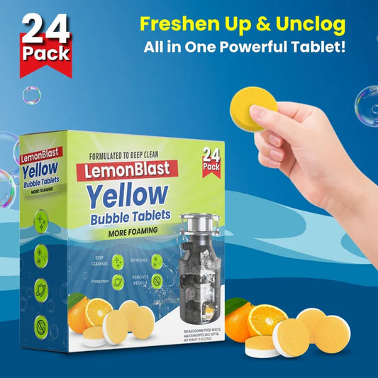 Lemonblast Cleaning Yellow Tablets - 12 + 12  (total 24 tablets)